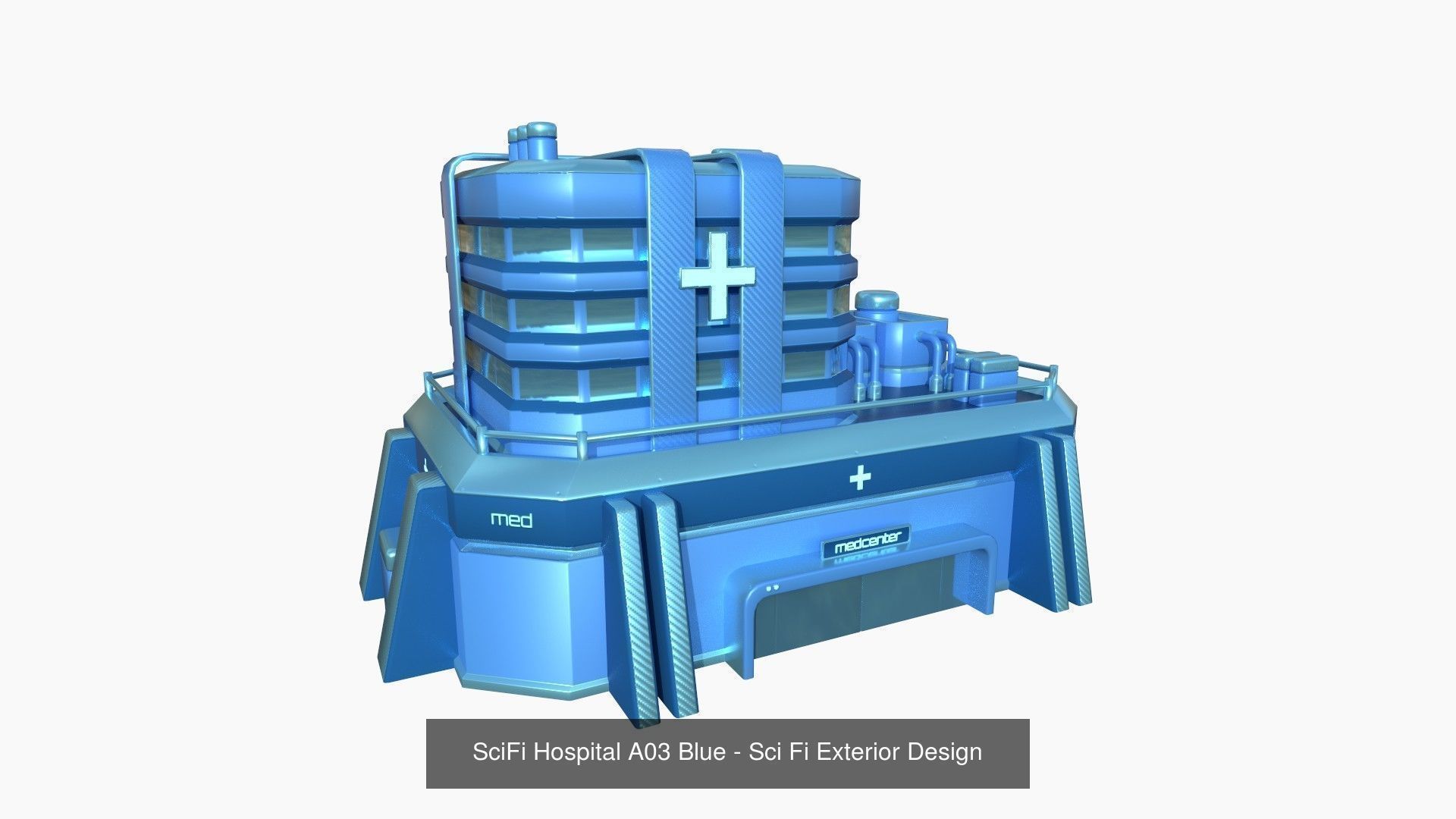 10 Sci Fi Buildings Collection C - Blue - Exterior Design _6