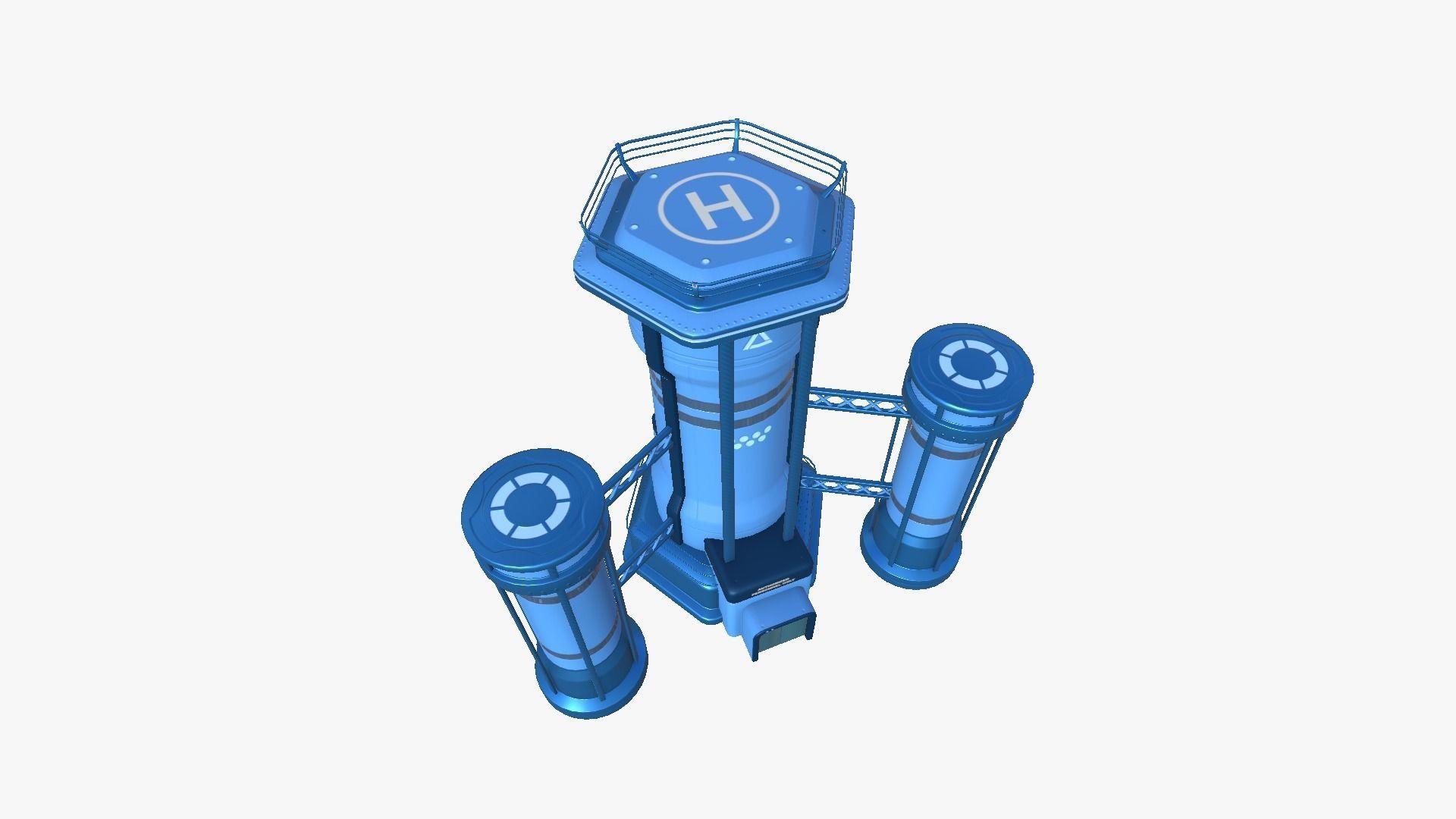 10 Sci Fi Buildings Collection C - Blue - Exterior Design _64