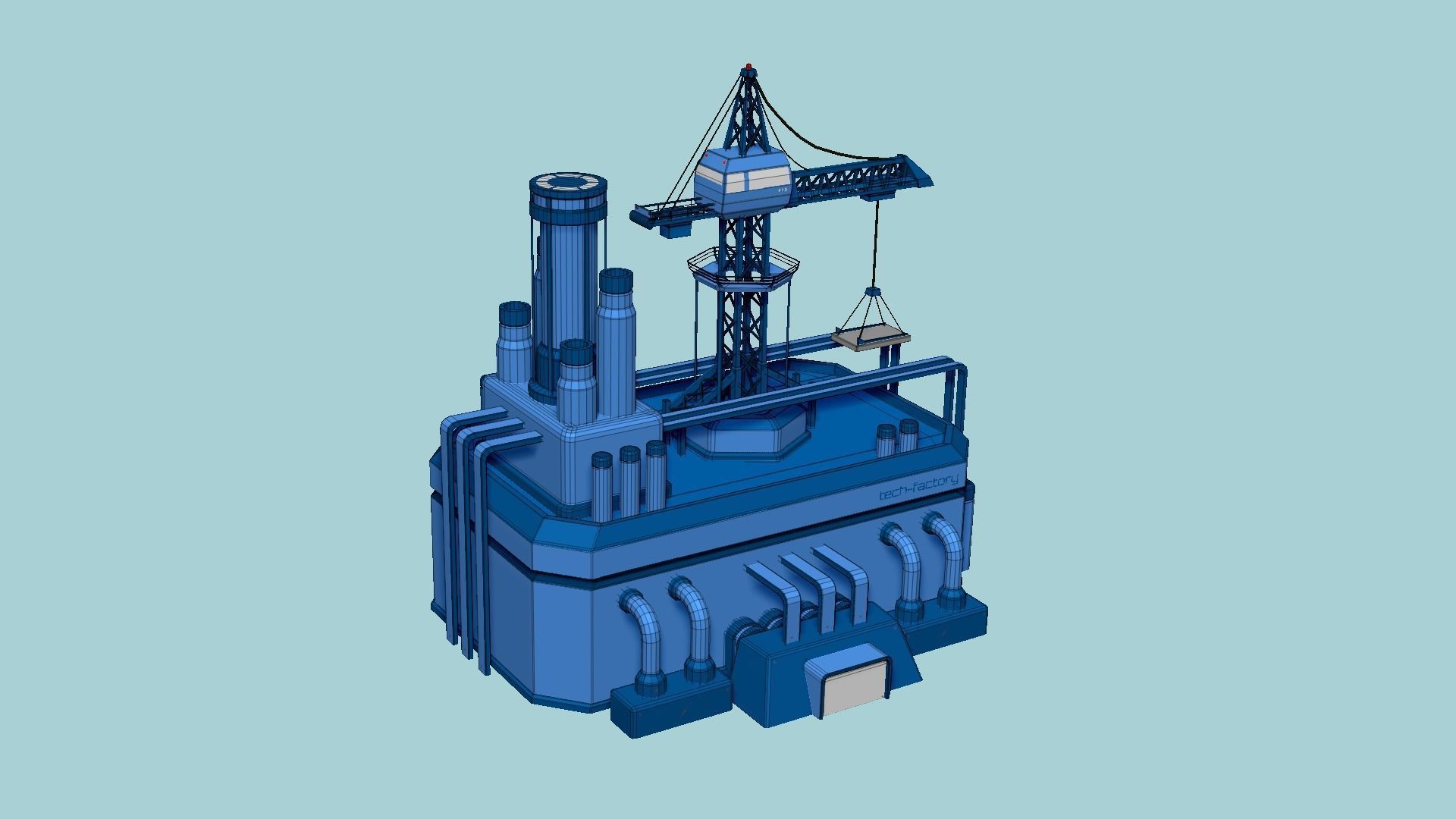 10 Sci Fi Buildings Collection C - Blue - Exterior Design _110