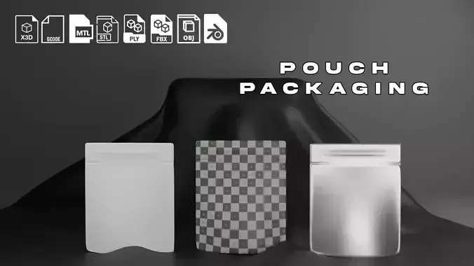 Pouch packaging 3d model mockup 3D model