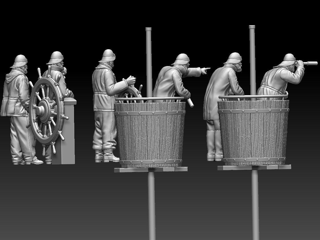 fishermen and sailors 3D print model_24