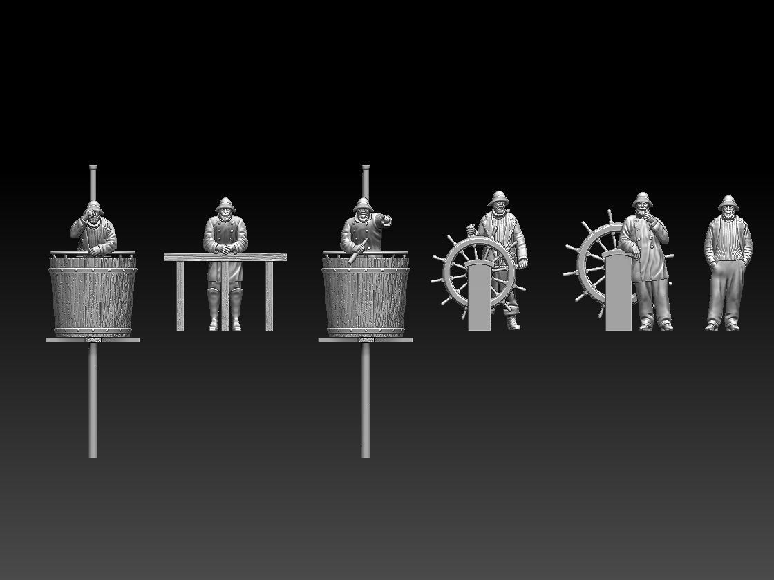 fishermen and sailors 3D print model_48