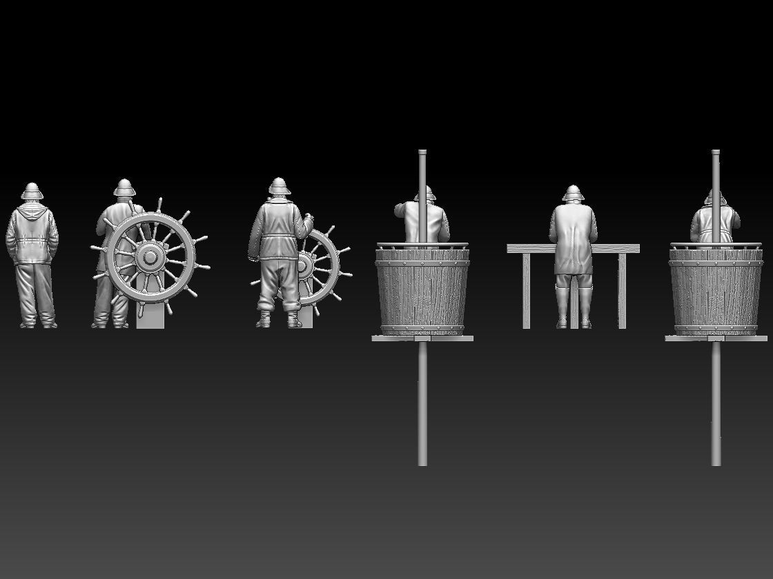 fishermen and sailors 3D print model_49