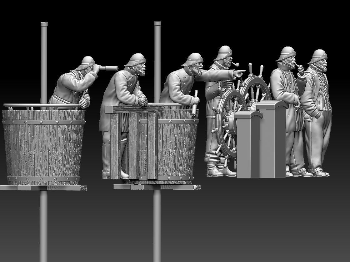 fishermen and sailors 3D print model_33