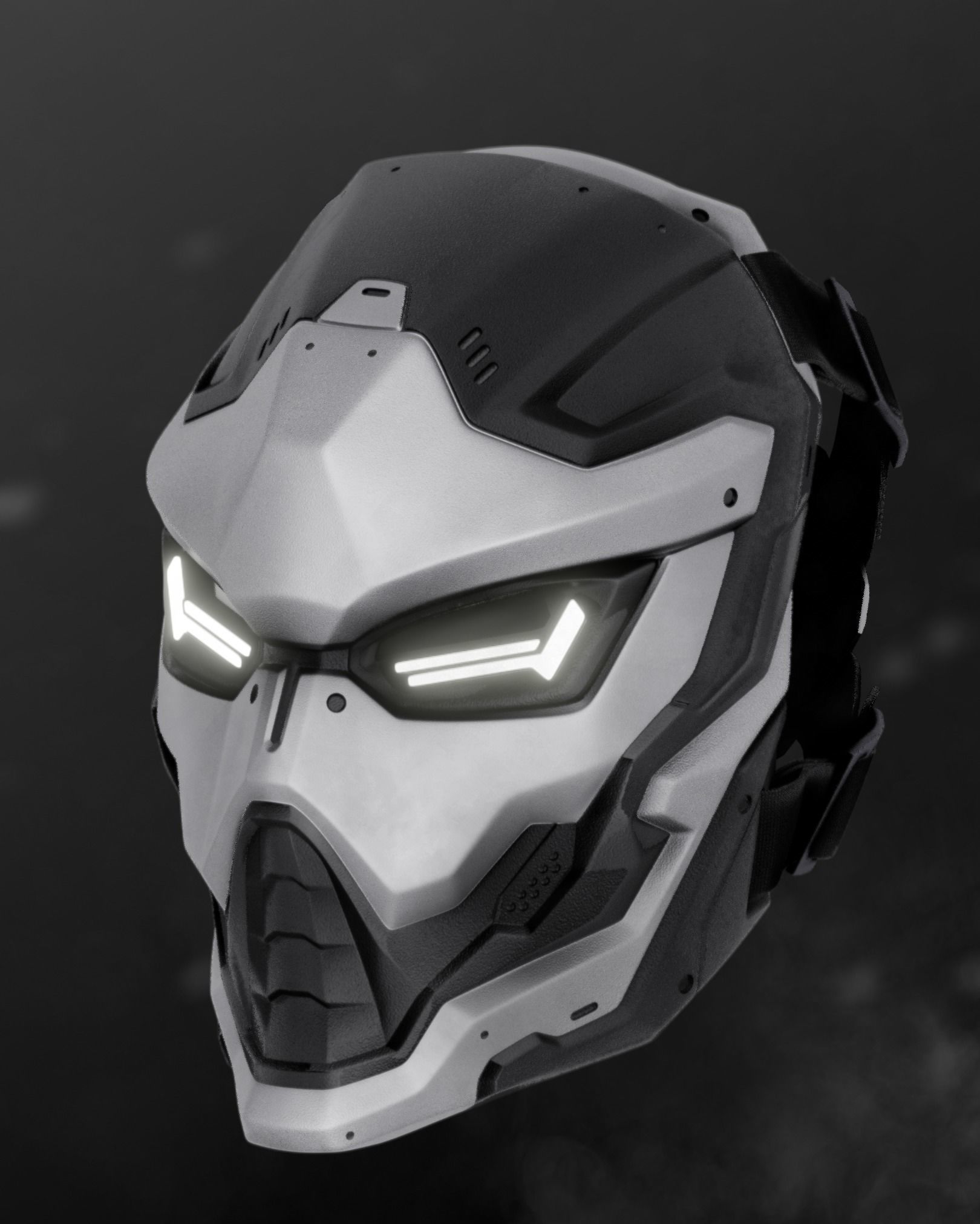 Cyber Ninja - cosplay mask - digital stl file for 3D-printing 3D print model_3