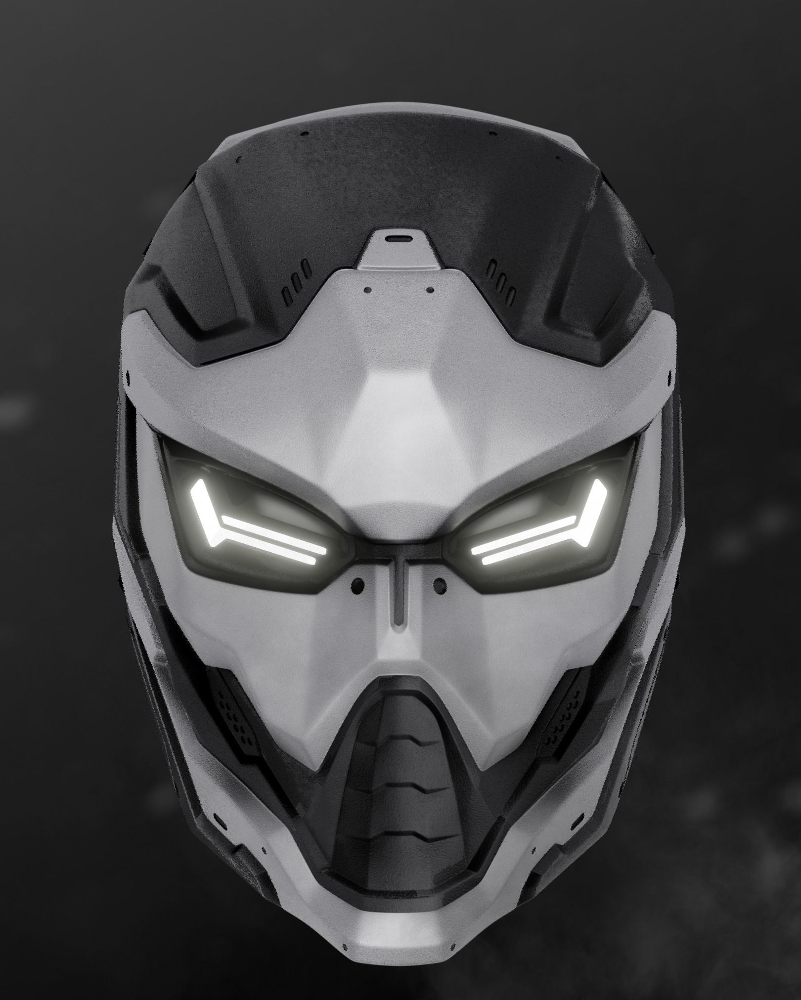 Cyber Ninja - cosplay mask - digital stl file for 3D-printing 3D print model_6