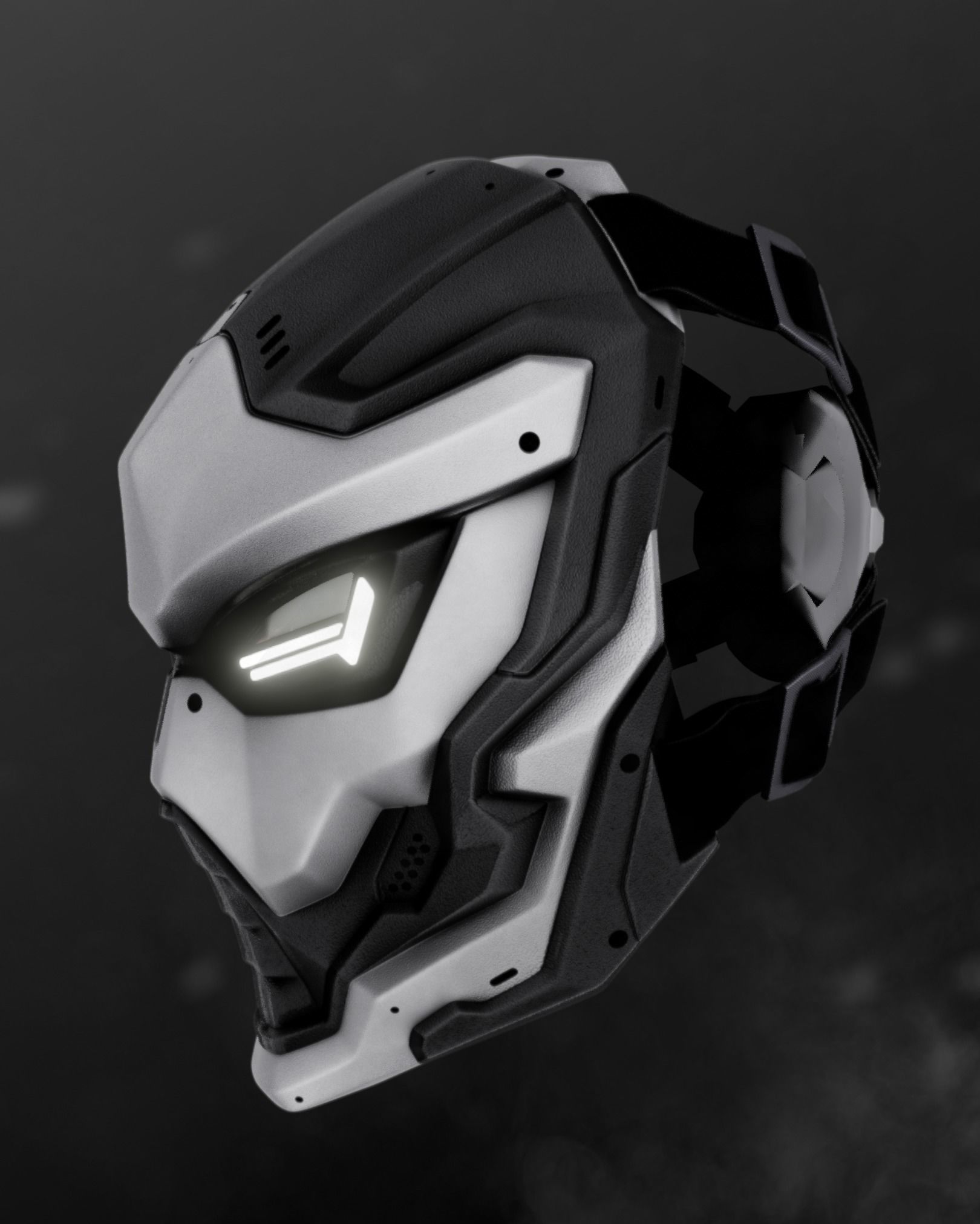 Cyber Ninja - cosplay mask - digital stl file for 3D-printing 3D print model_4