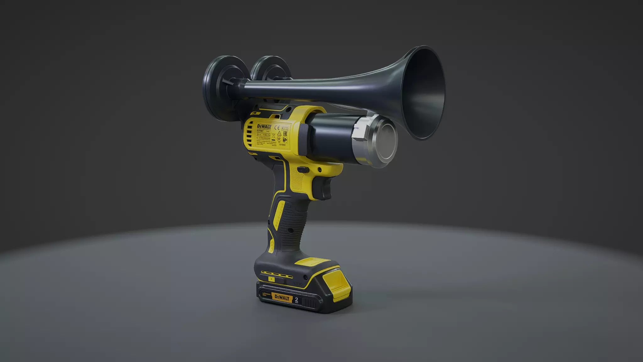 Dewalt Train Horn Low-poly 3D model