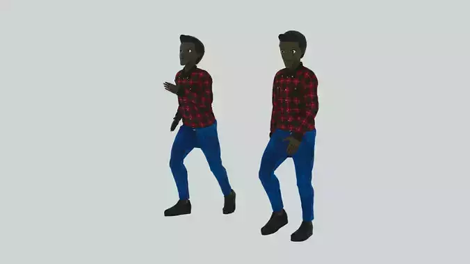 Cartoon Character Walking and Running Animation