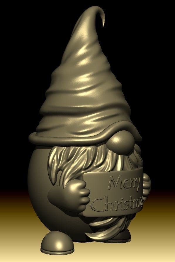 Gnome toy 3D print model_5
