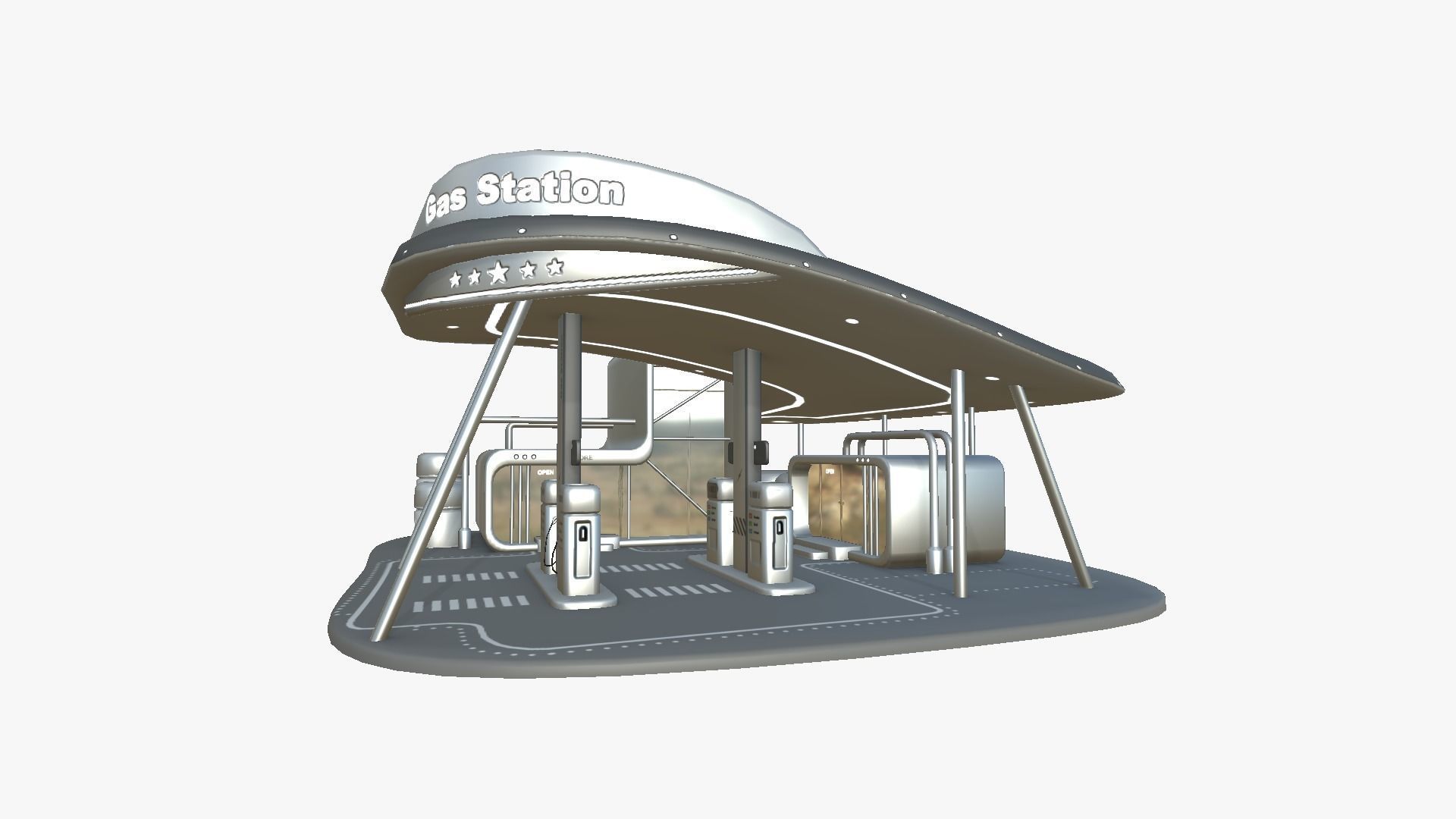 10 Sci Fi Buildings Collection H - Metallic - Exterior Design _28