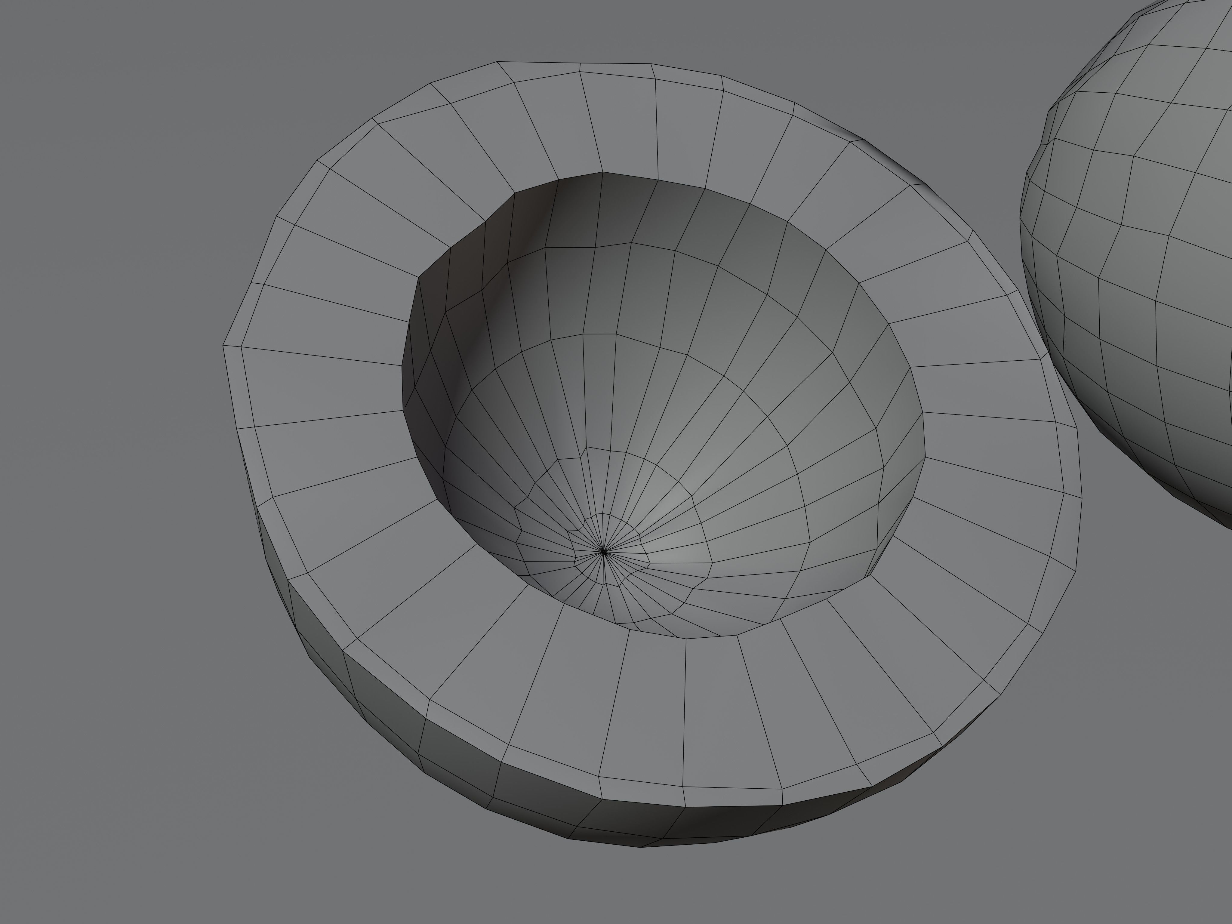 Coconuts - whole and half coconut Low-poly 3D model_6