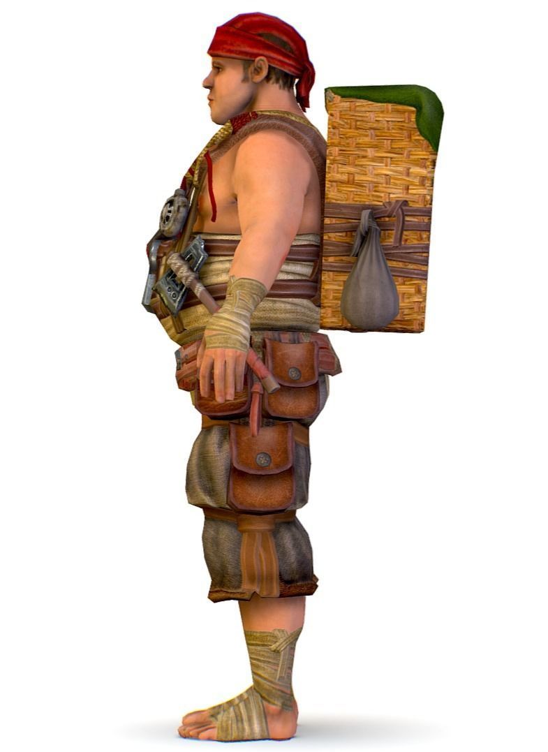 Low Poly model Man Salesman Character Low-poly 3D model_8