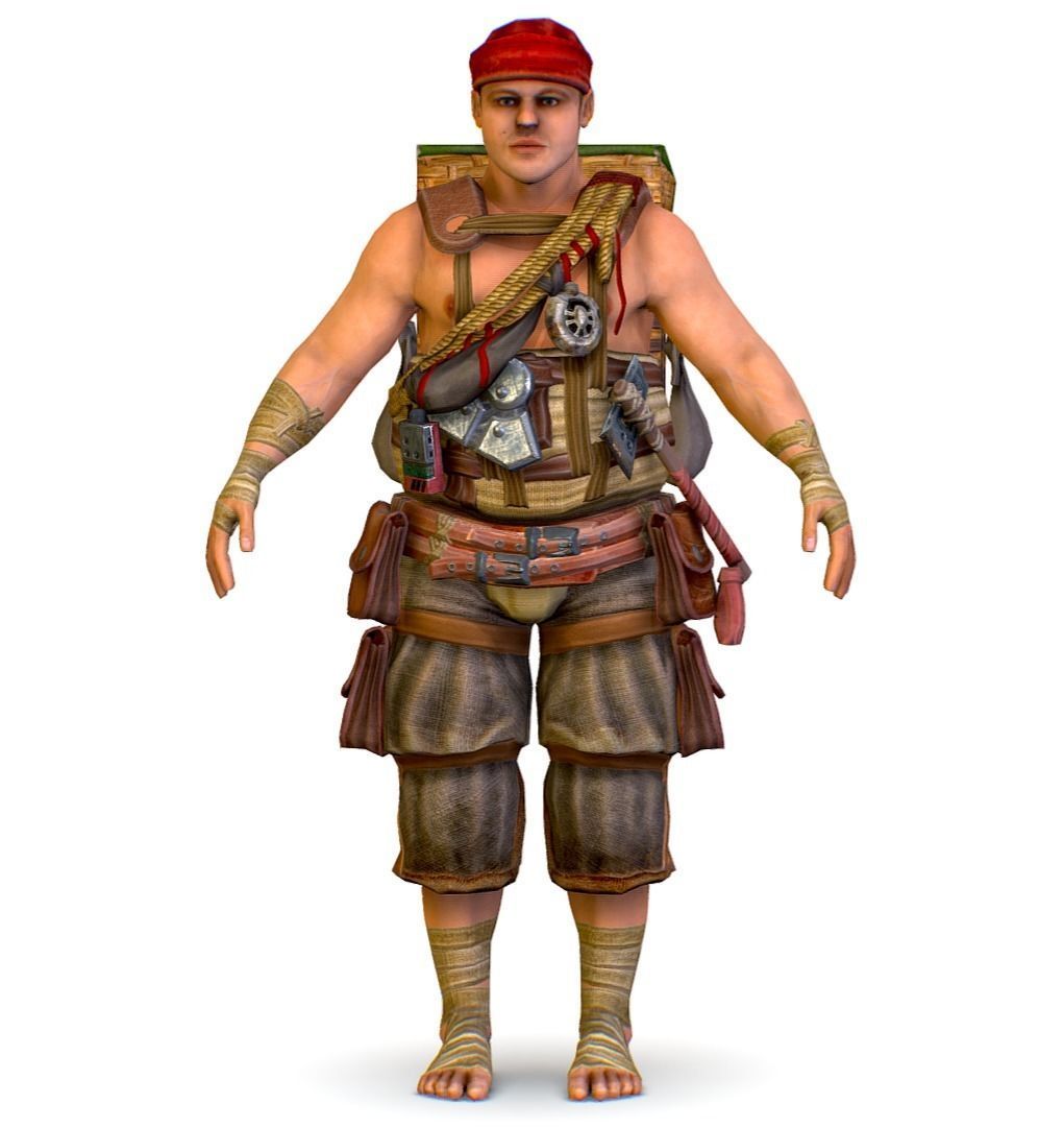 Low Poly model Man Salesman Character Low-poly 3D model_2