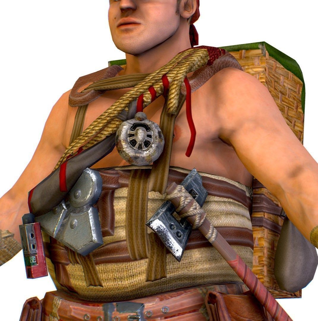 Low Poly model Man Salesman Character Low-poly 3D model_5