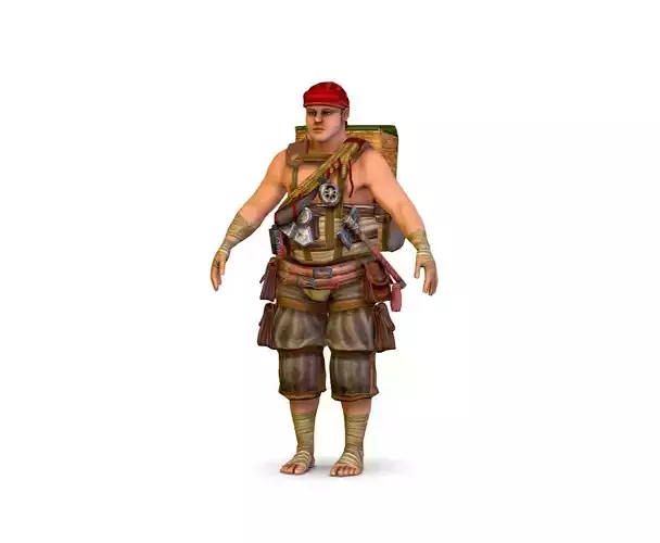 Low Poly model Man Salesman Character