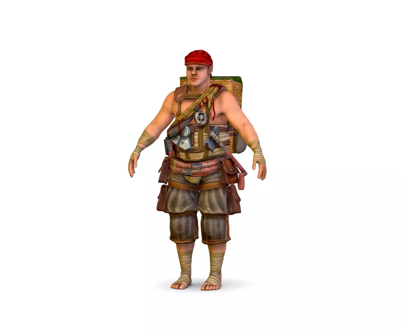 Low Poly model Man Salesman Character Low-poly 3D model_0