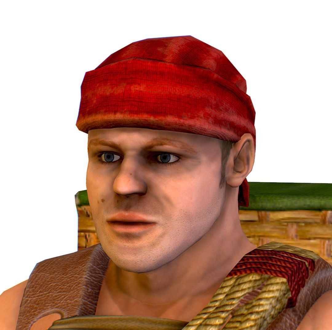 Low Poly model Man Salesman Character Low-poly 3D model_11