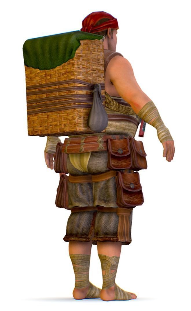 Low Poly model Man Salesman Character Low-poly 3D model_4