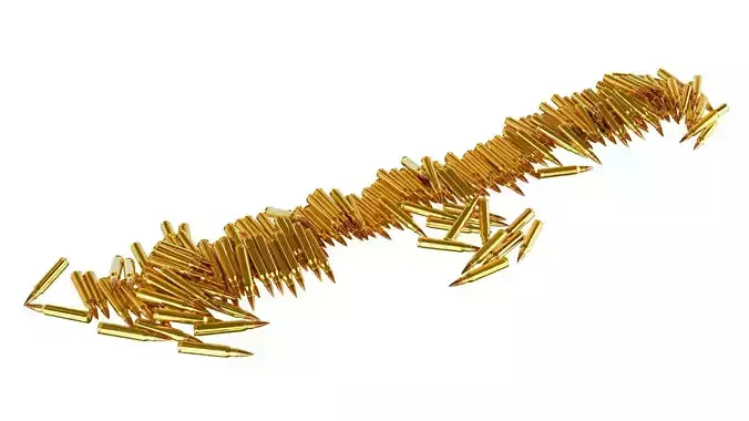 Bullets Pile in the floor 3D model