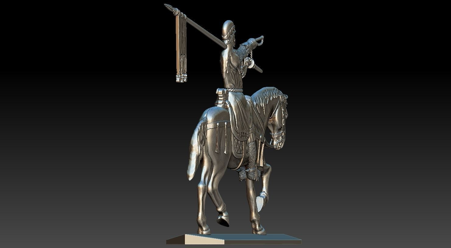 EQUESTRIAN KNIGHT 14  3D print model_30
