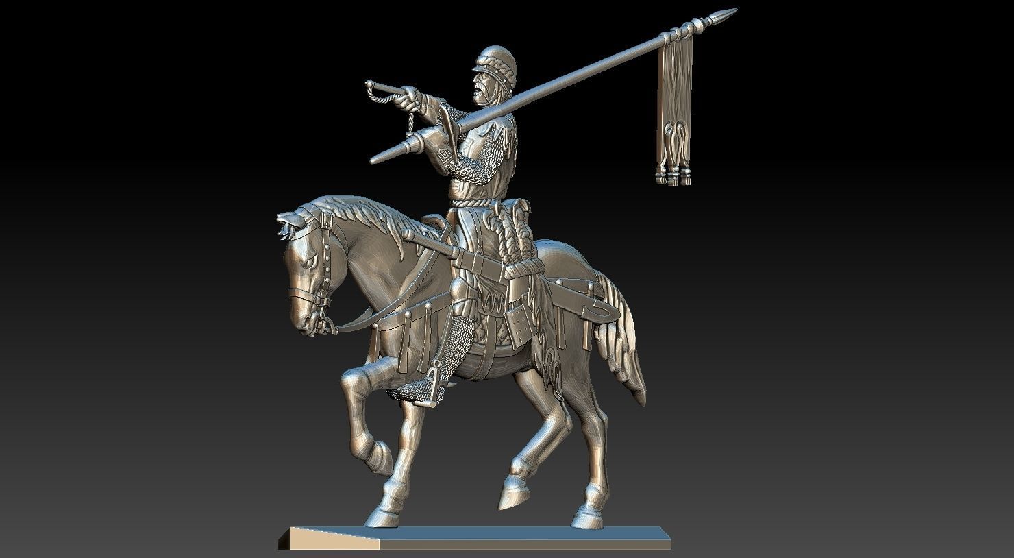 EQUESTRIAN KNIGHT 14  3D print model_16