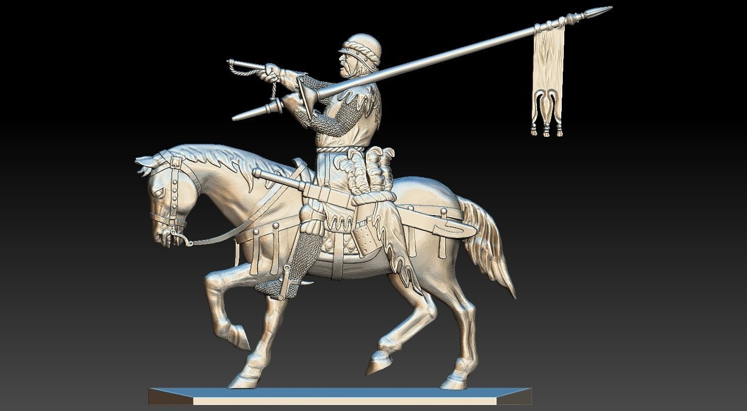 EQUESTRIAN KNIGHT 14  3D print model_19