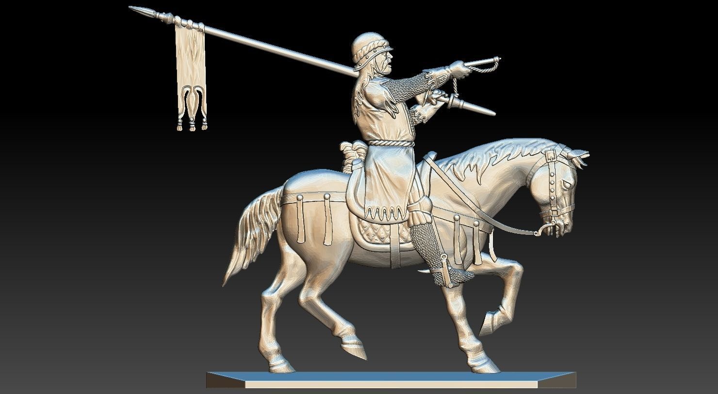 EQUESTRIAN KNIGHT 14  3D print model_6