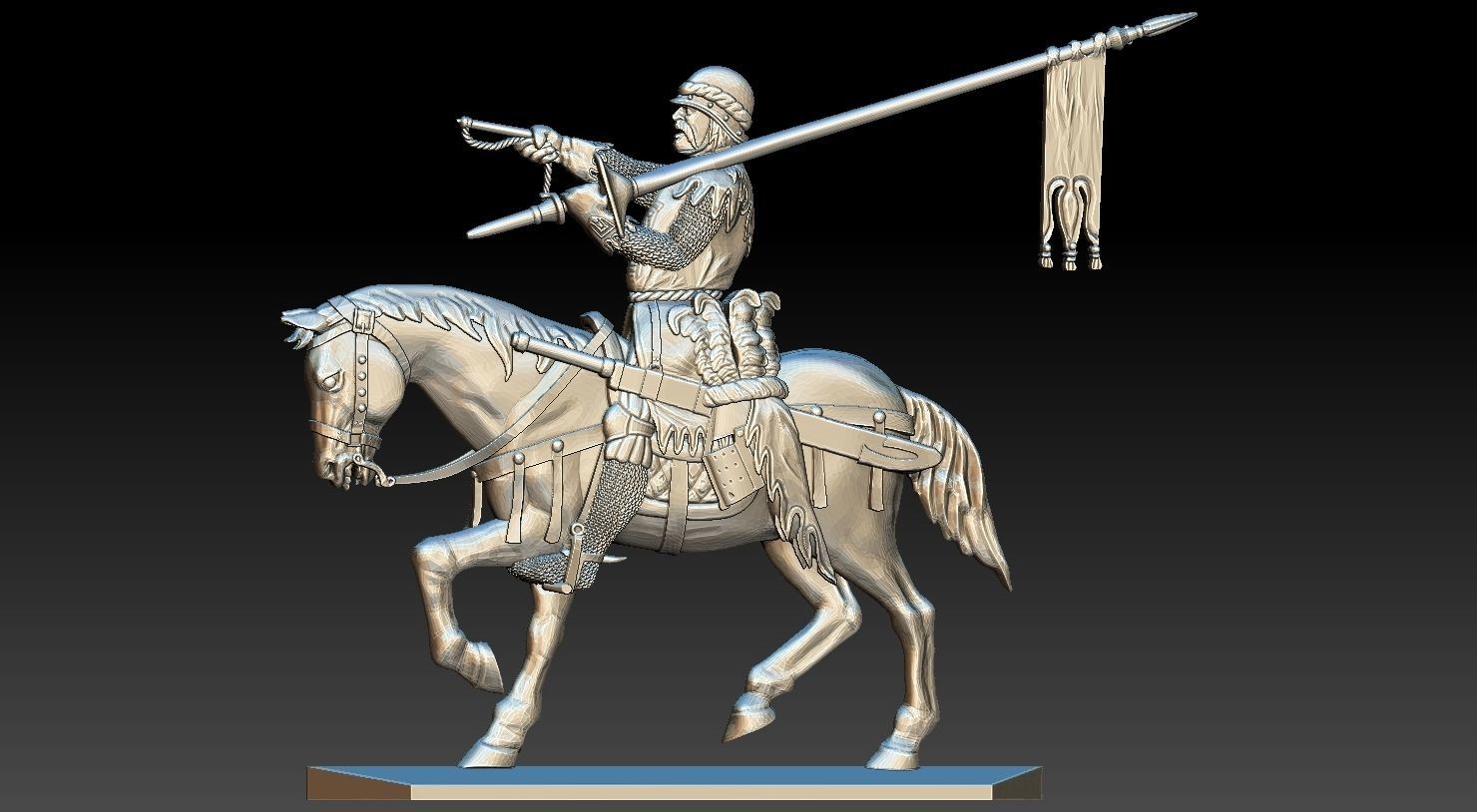 EQUESTRIAN KNIGHT 14  3D print model_18