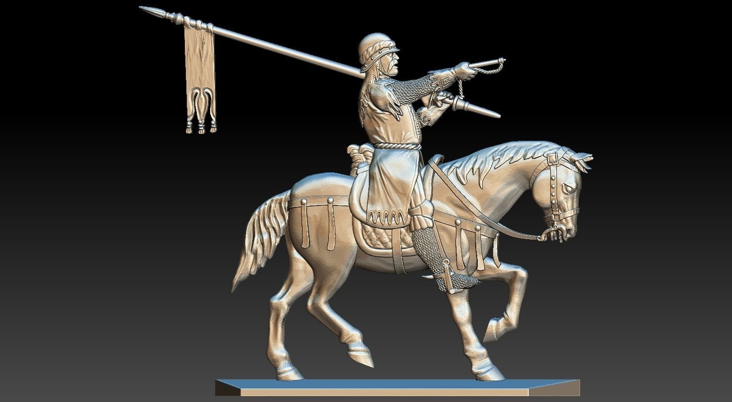 EQUESTRIAN KNIGHT 14  3D print model_7
