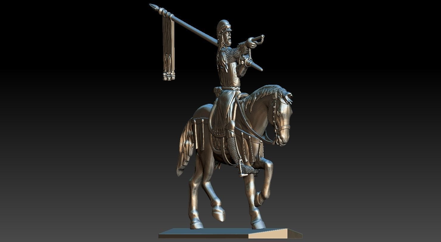 EQUESTRIAN KNIGHT 14  3D print model_9