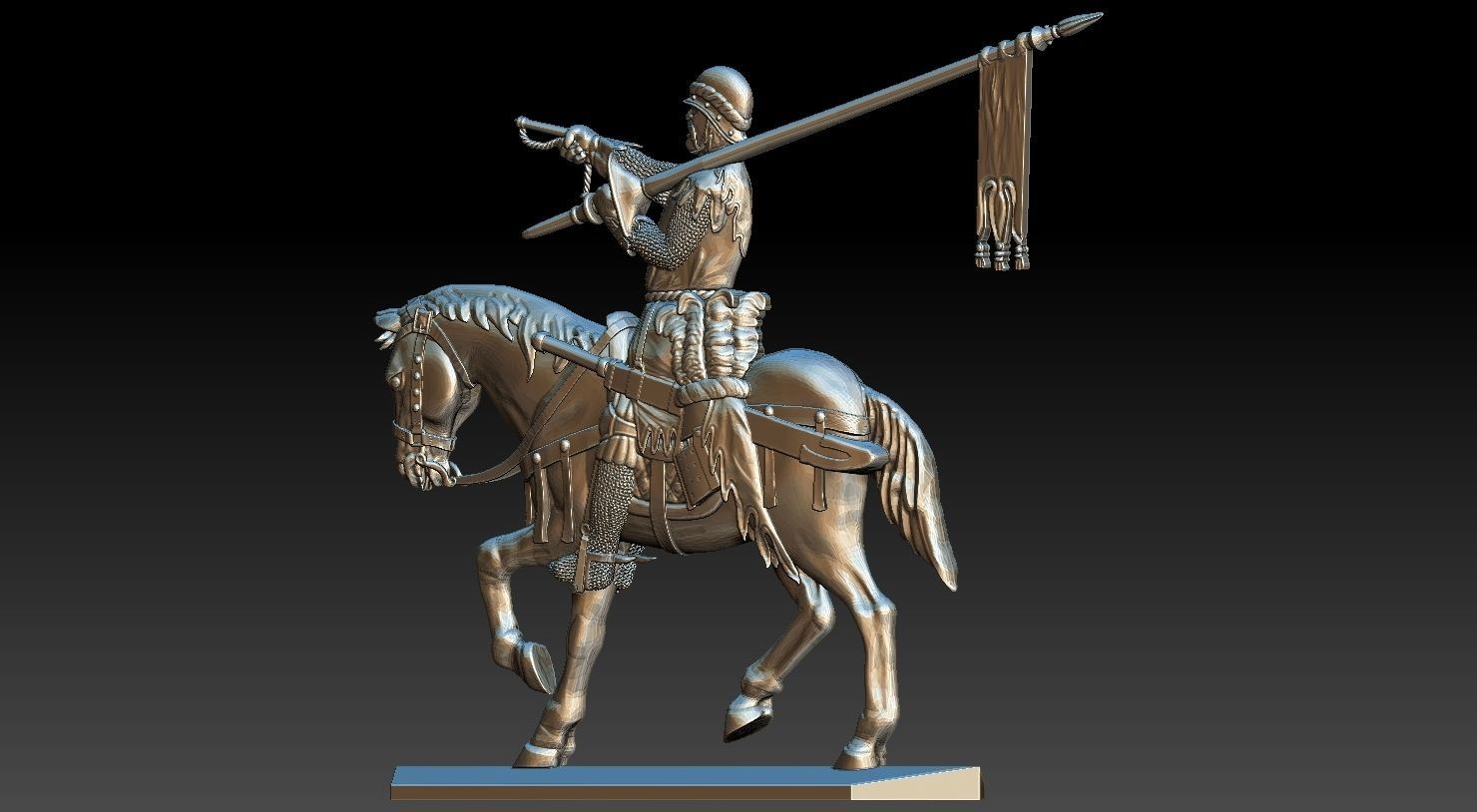 EQUESTRIAN KNIGHT 14  3D print model_24