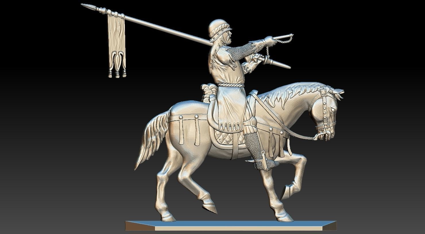 EQUESTRIAN KNIGHT 14  3D print model_5