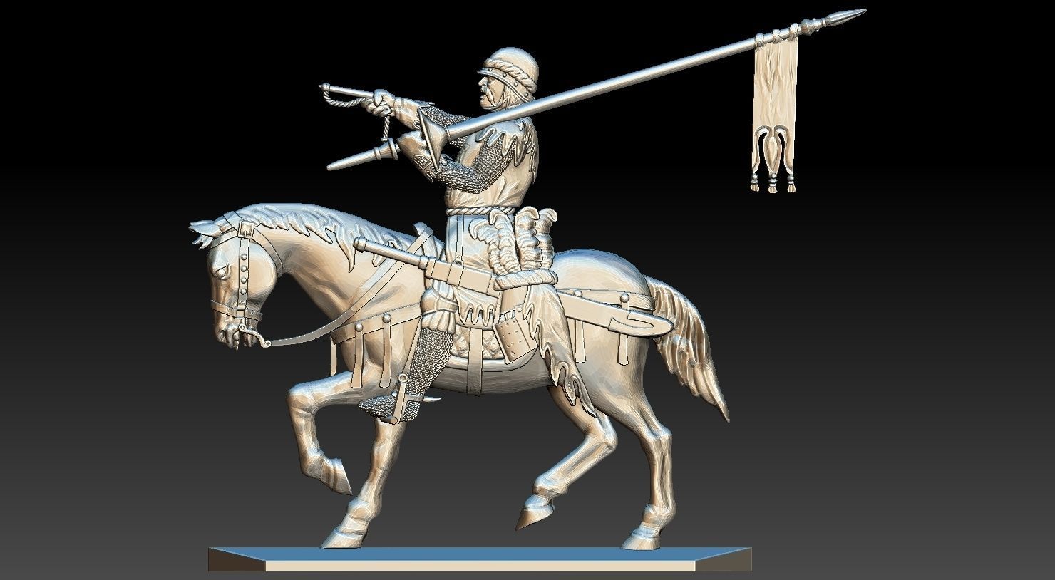 EQUESTRIAN KNIGHT 14  3D print model_2