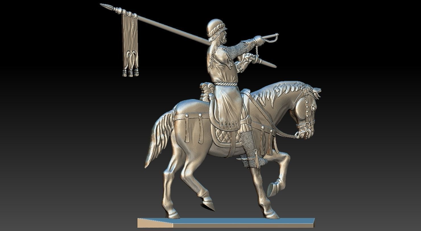 EQUESTRIAN KNIGHT 14  3D print model_4