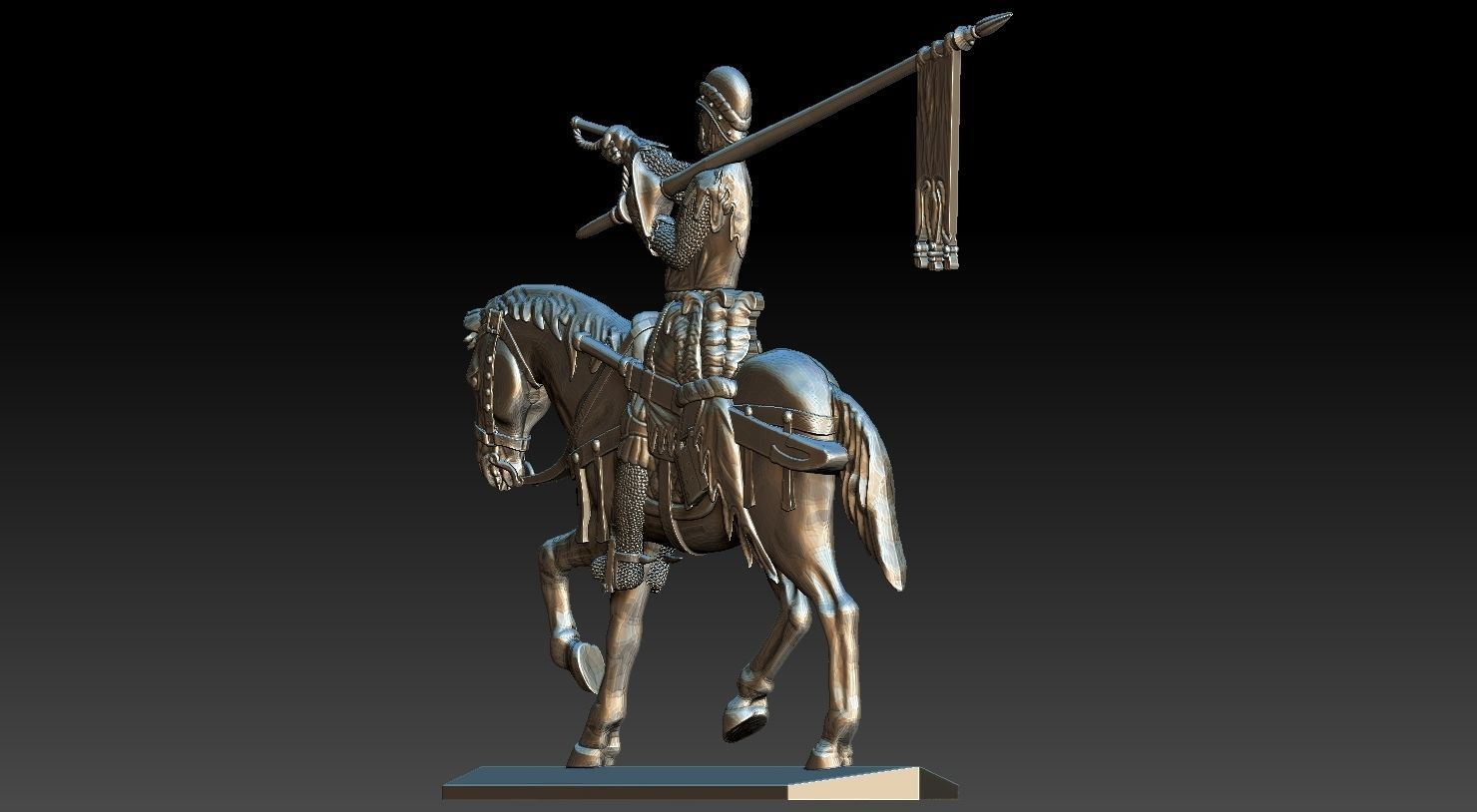 EQUESTRIAN KNIGHT 14  3D print model_25