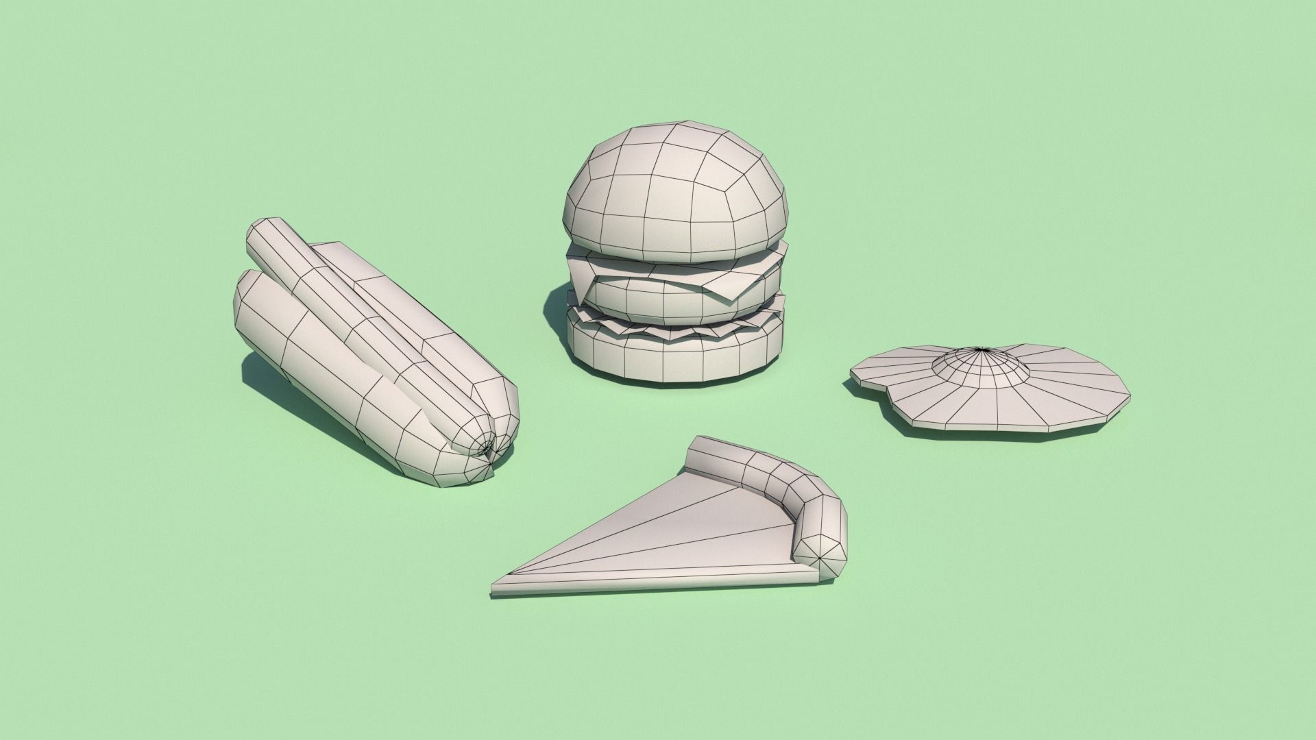 Game-ready fast-food food items Free low-poly 3D model_5