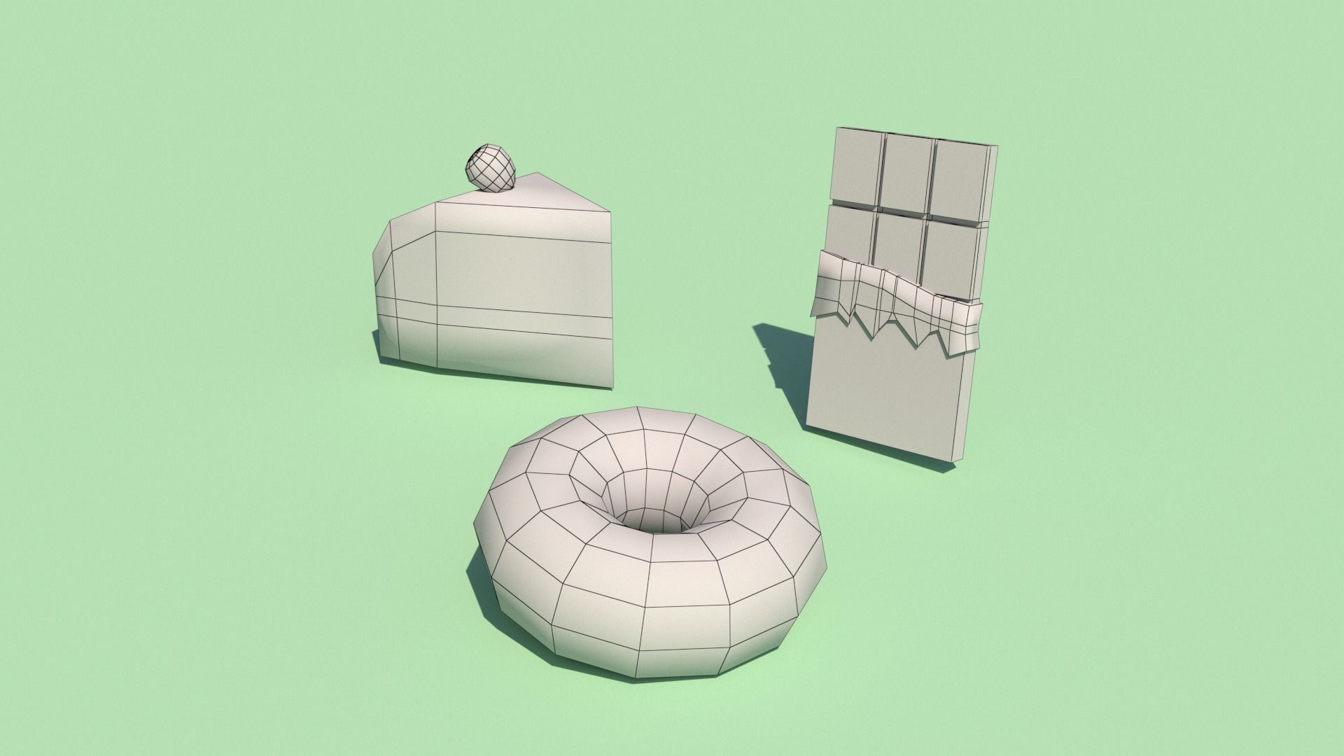 Game-ready fast-food food items Free low-poly 3D model_3