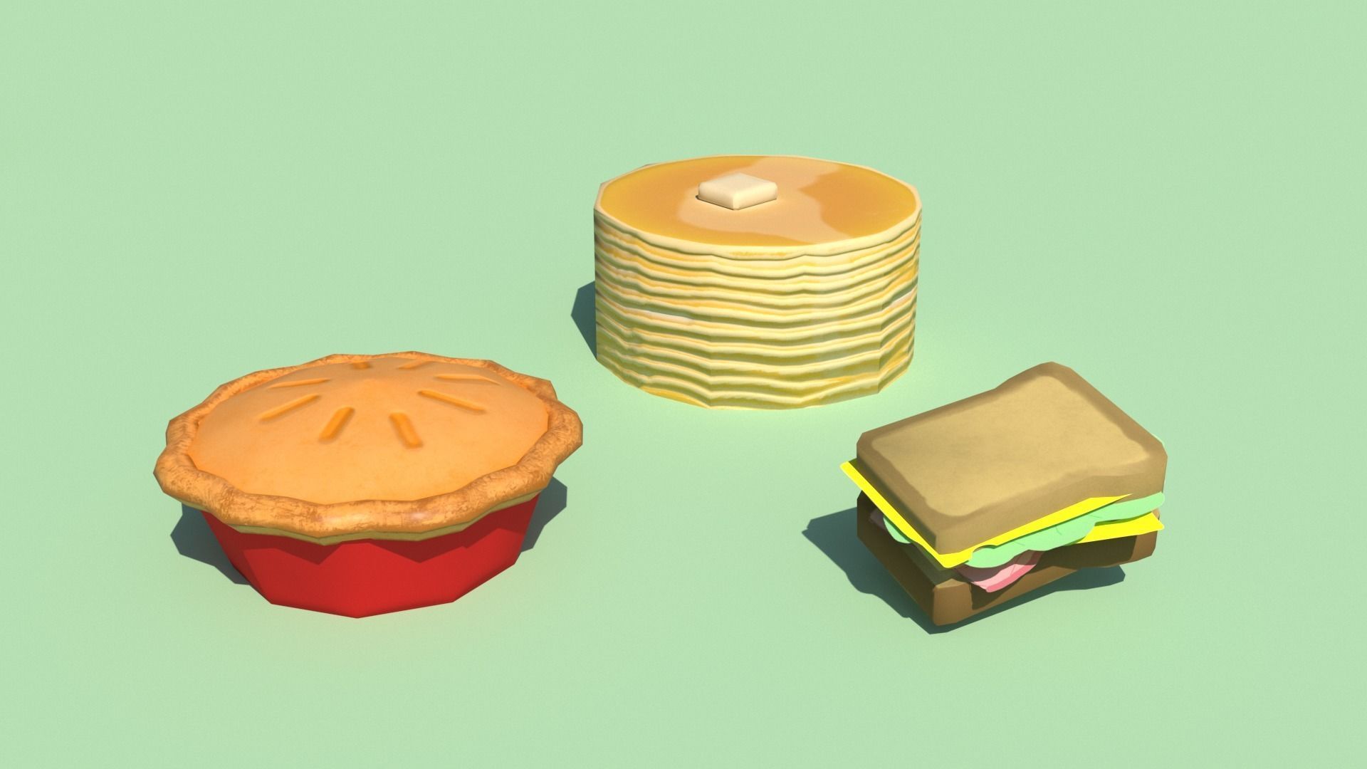 Game-ready fast-food food items Free low-poly 3D model_6