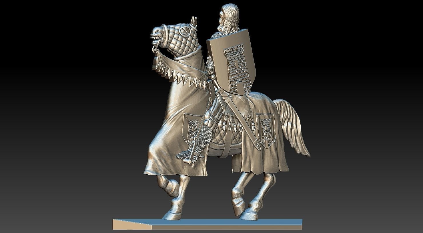 EQUESTRIAN KNIGHT 15 3D print model_3