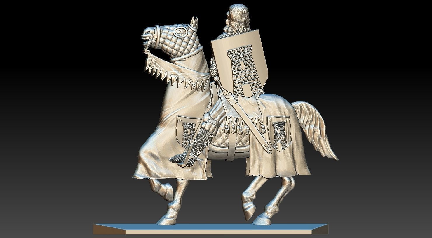 EQUESTRIAN KNIGHT 15 3D print model_4