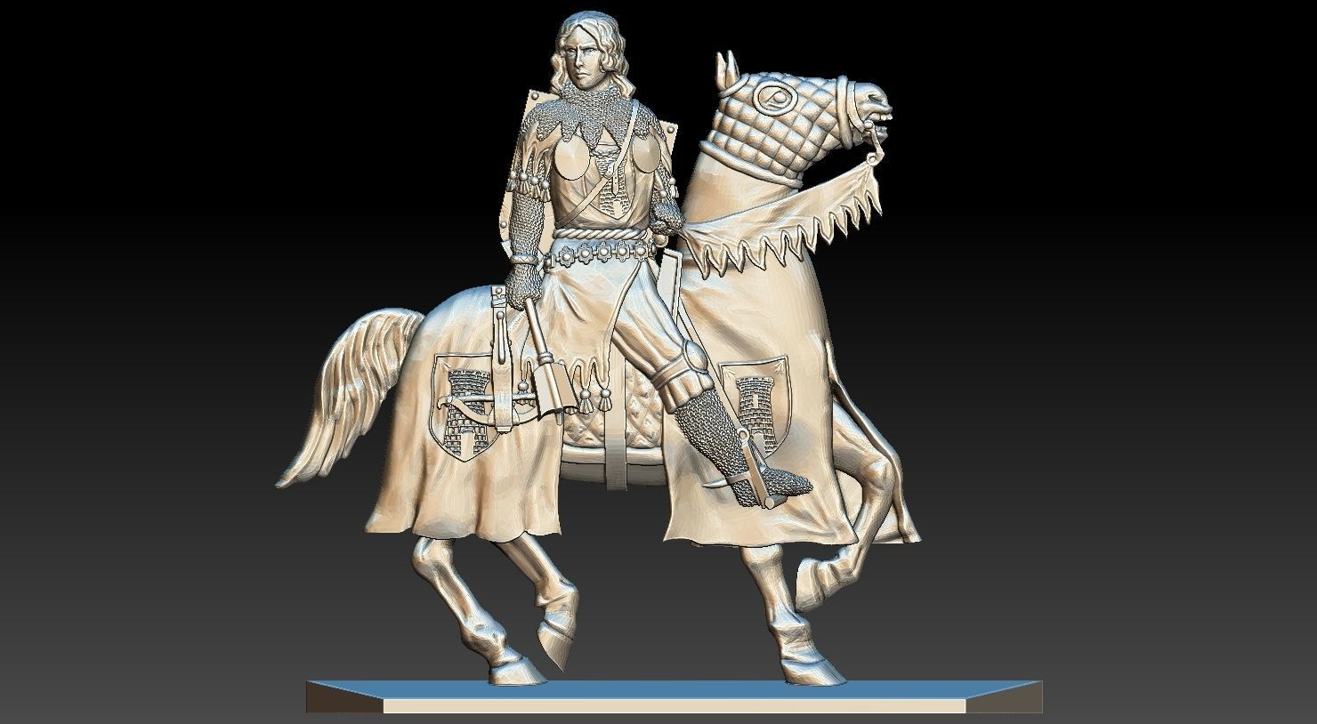 EQUESTRIAN KNIGHT 15 3D print model_2