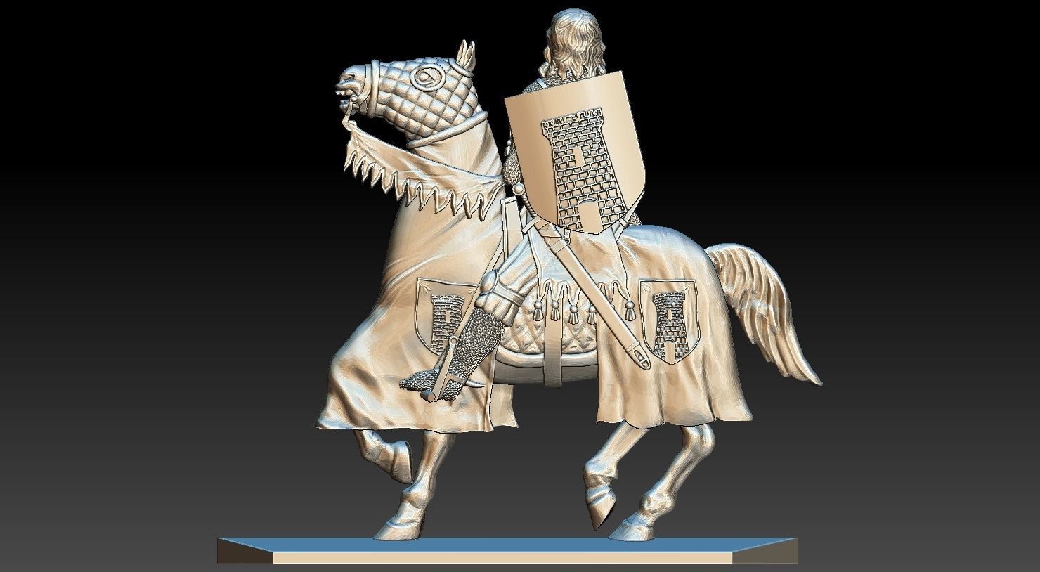 EQUESTRIAN KNIGHT 15 3D print model_5