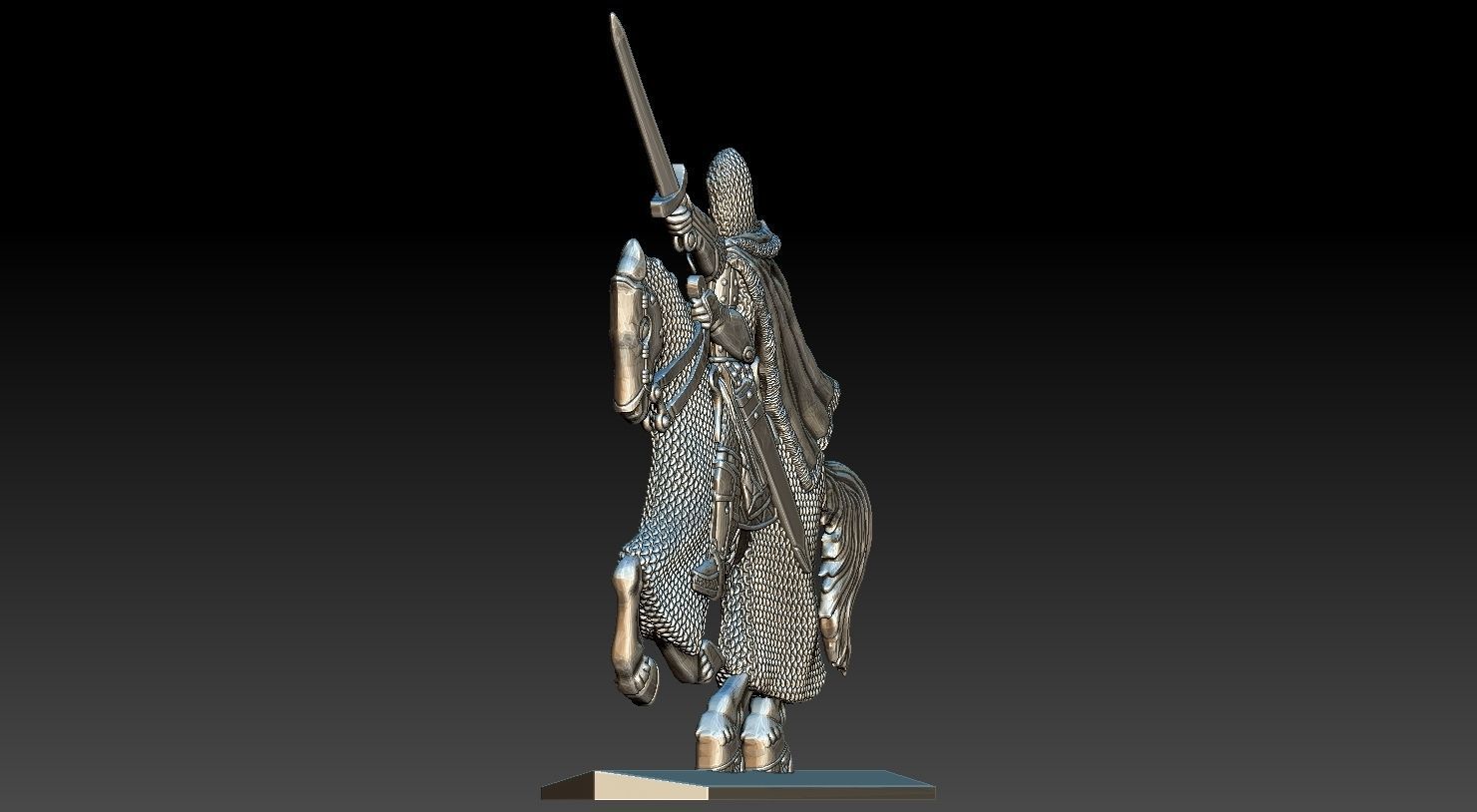 EQUESTRIAN KNIGHT 17 3D print model_5