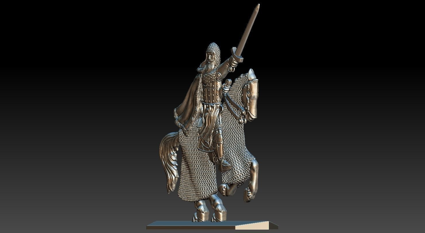 EQUESTRIAN KNIGHT 17 3D print model_26
