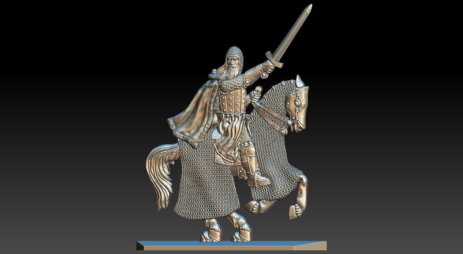 EQUESTRIAN KNIGHT 17 3D print model_24