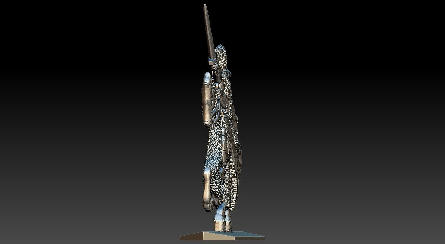 EQUESTRIAN KNIGHT 17 3D print model_4