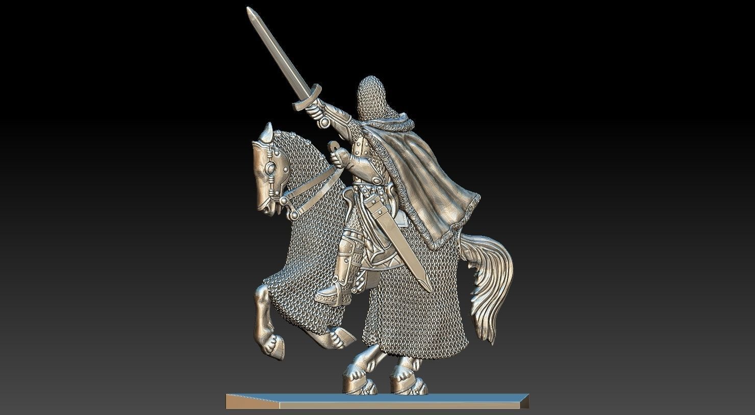 EQUESTRIAN KNIGHT 17 3D print model_7