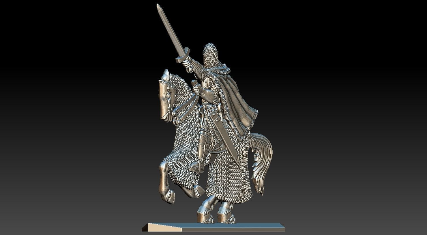 EQUESTRIAN KNIGHT 17 3D print model_6
