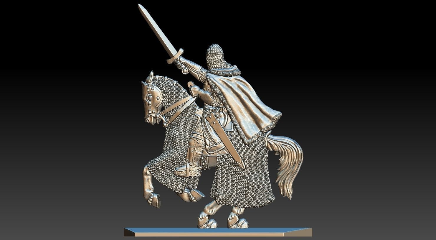 EQUESTRIAN KNIGHT 17 3D print model_9